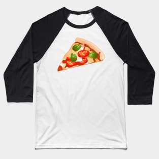 Margherita Pizza Pattern Baseball T-Shirt